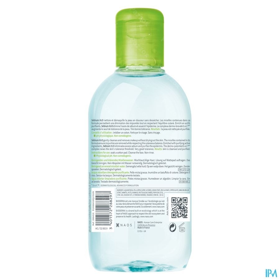Bioderma Sébium H2o Micellair Water 250ml