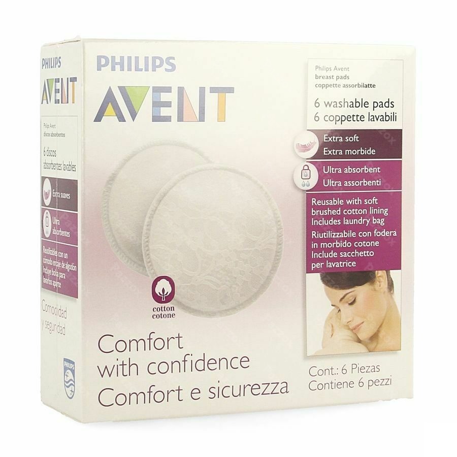 Philips Avent Borstcompressen Wasbaar 6 SCF155/06