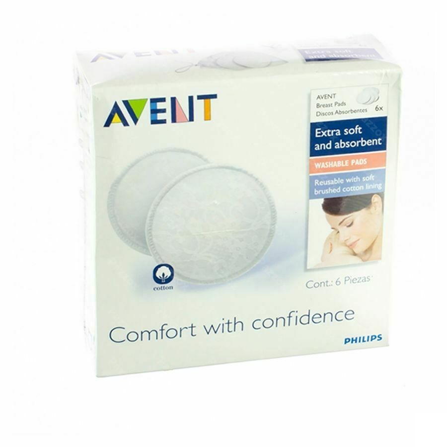 Philips Avent Borstcompressen Wasbaar 6 SCF155/06