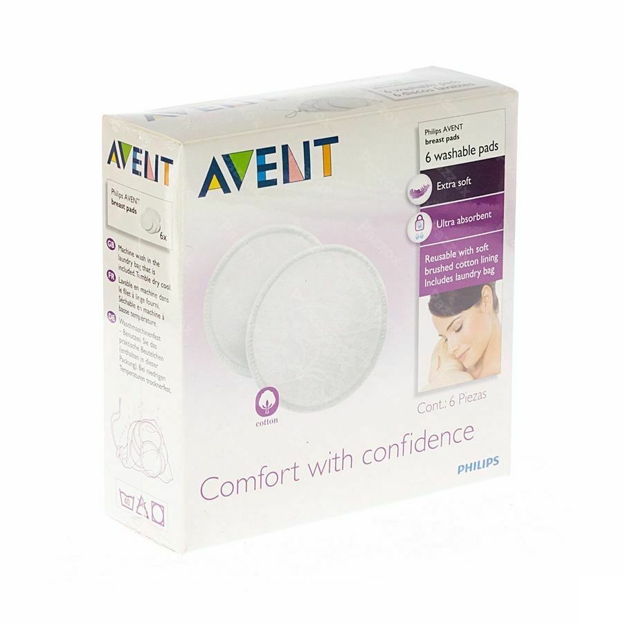 Philips Avent Borstcompressen Wasbaar 6 SCF155/06