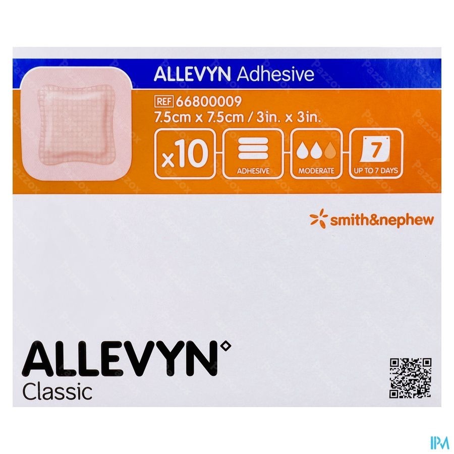 Allevyn Verb Adh Hydrocel. 7,5x 7,5cm 10 66800009