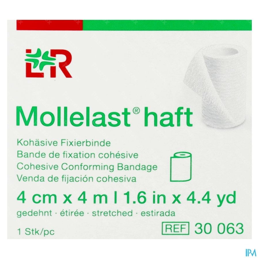 Mollelast Haft Windel Elast Adh 4cmx 4m 30063
