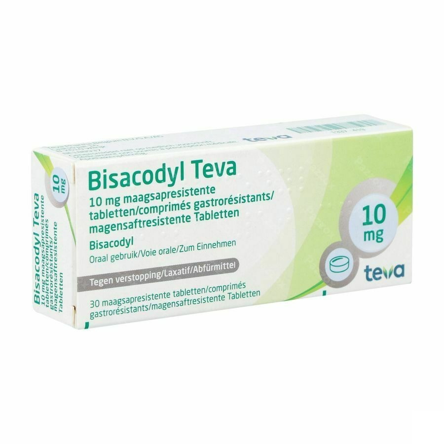 Bisacodyl Teva Drag 30 X 10mg