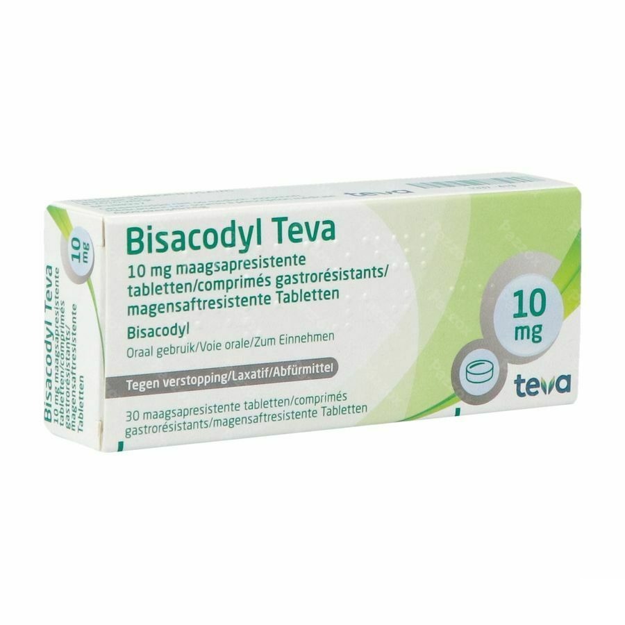 Bisacodyl Teva Drag 30 X 10mg