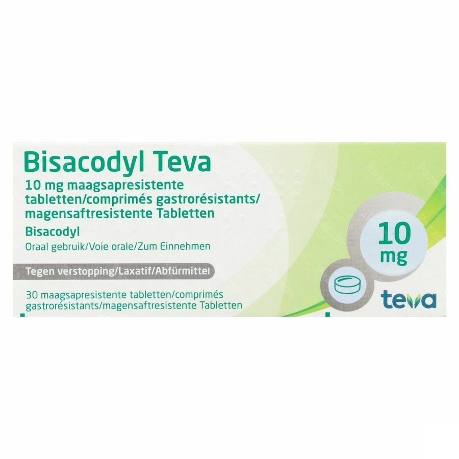Bisacodyl Teva Drag 30 X 10mg