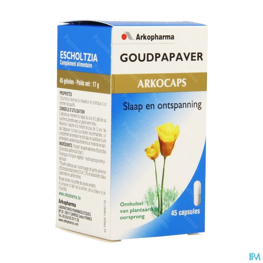 Arkocaps Goudpapaver Plantaardig 45
