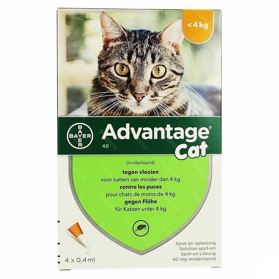 Advantage 40 Katten <4kg 4x0,4ml