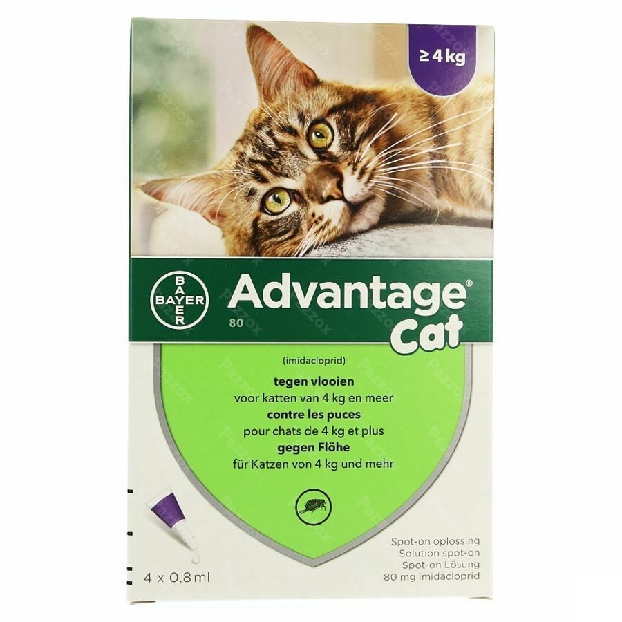 Advantage 80 Katten >4kg 4x0,8ml