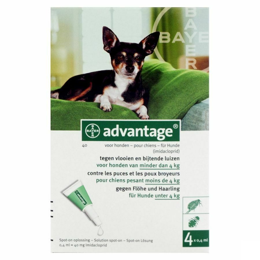 Advantage 40 Honden <4kg 4x0,4ml