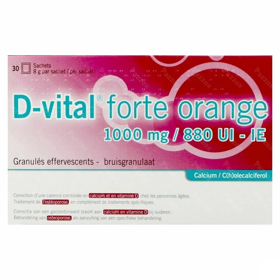 D-vital Forte Sinaas 1000mg/880ie Zakjes 30