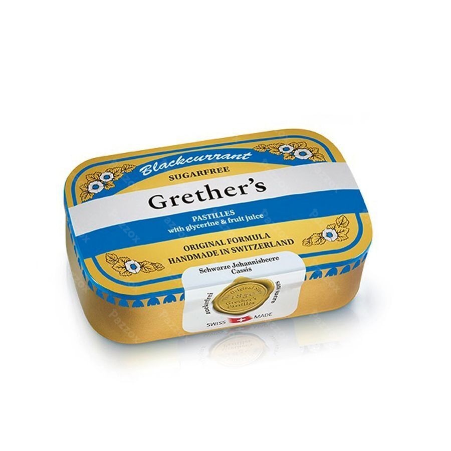 Blackcurrant Grethers Zonder Suiker Past 110g
