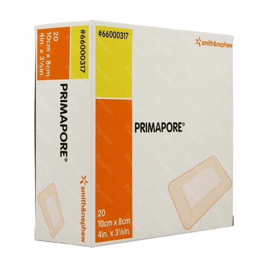 Primapore S&n Verb Post-op 10cmx 8cm 20 66000317