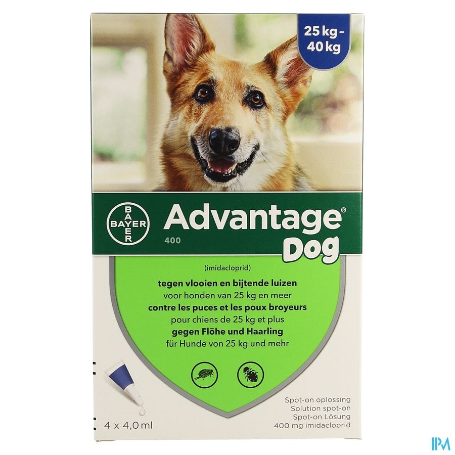 Advantage 400 Honden 25<40kg 4x4ml
