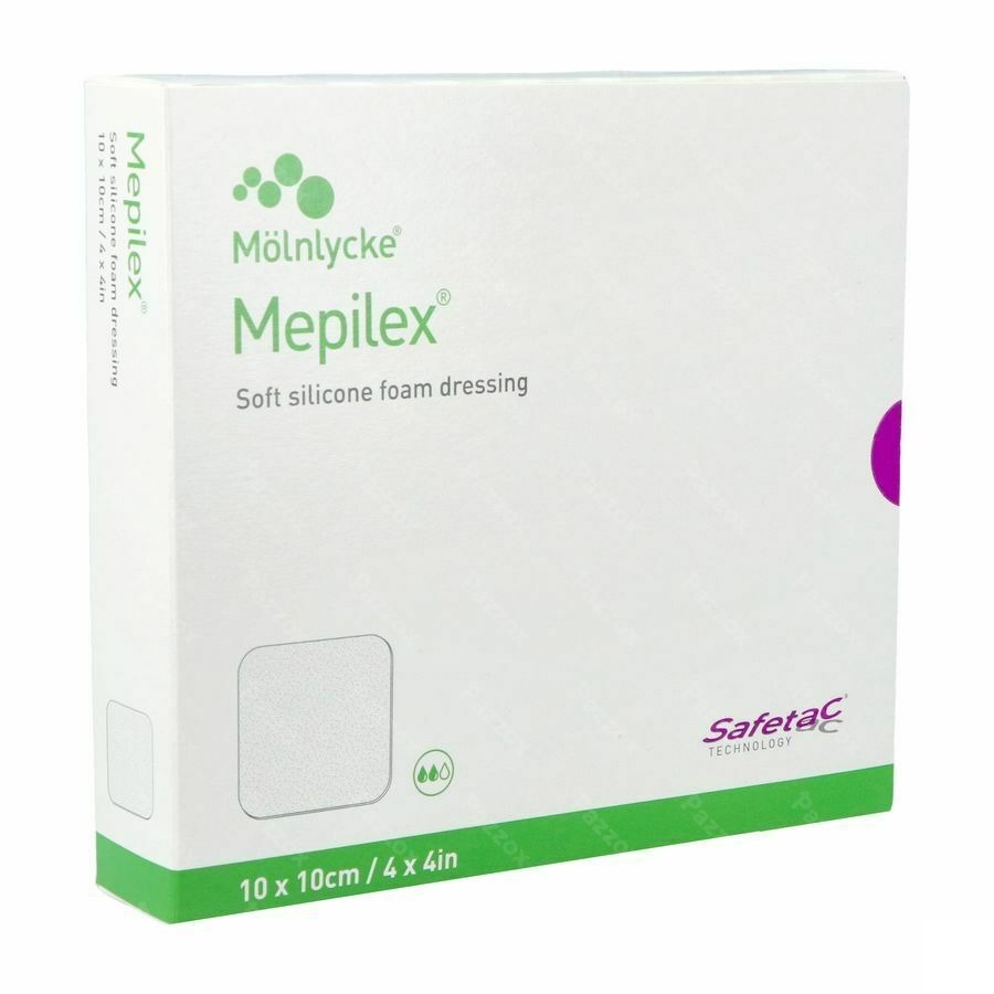 Mepilex Schuimverb Sil Abs Ster 10x10cm 5 294100