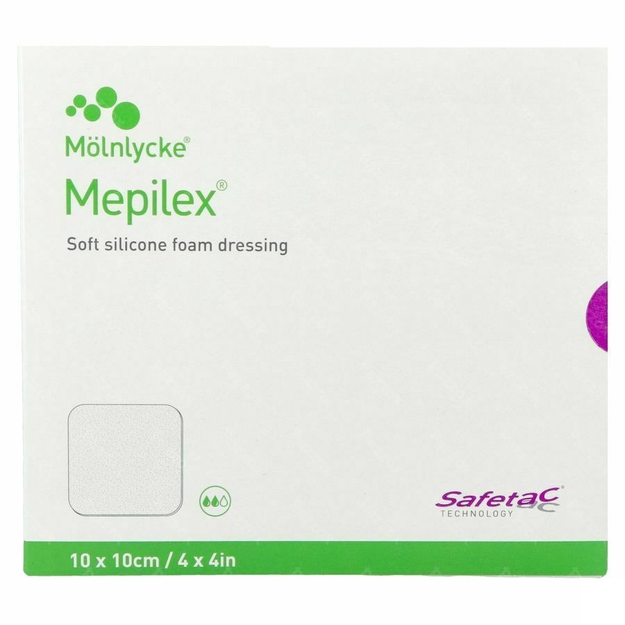 Mepilex Schuimverb Sil Abs Ster 10x10cm 5 294100