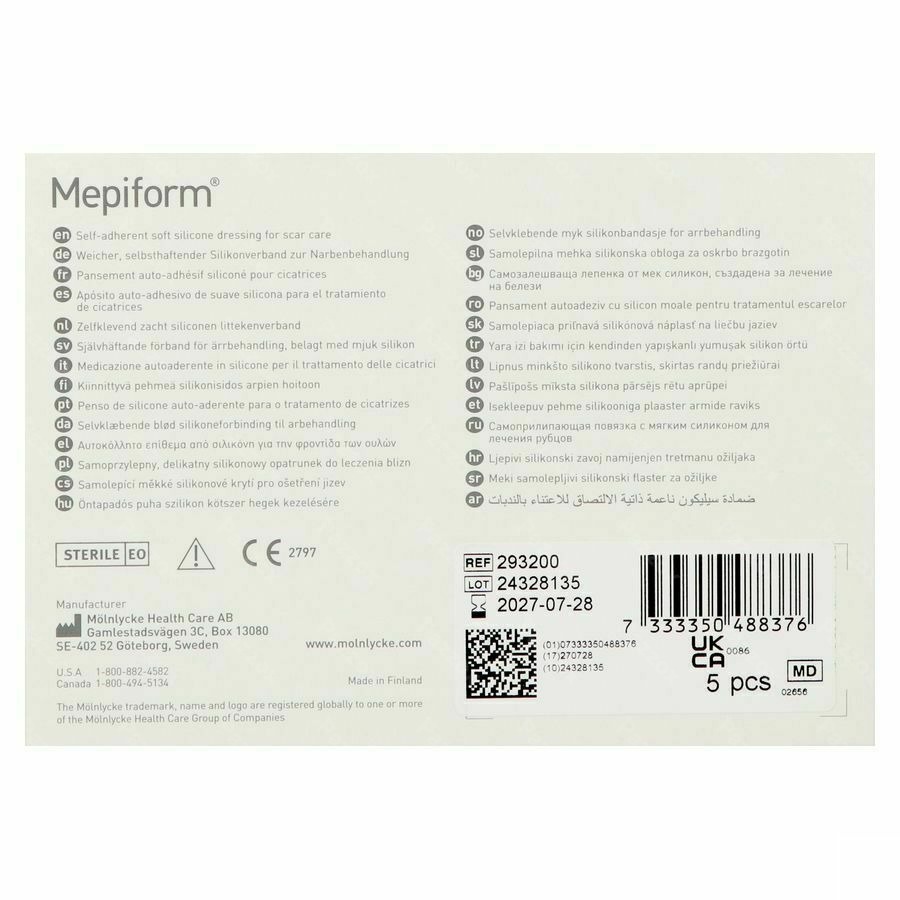 Mepiform Verb Adh Litteken Ster 5x 7,5cm 5 293200