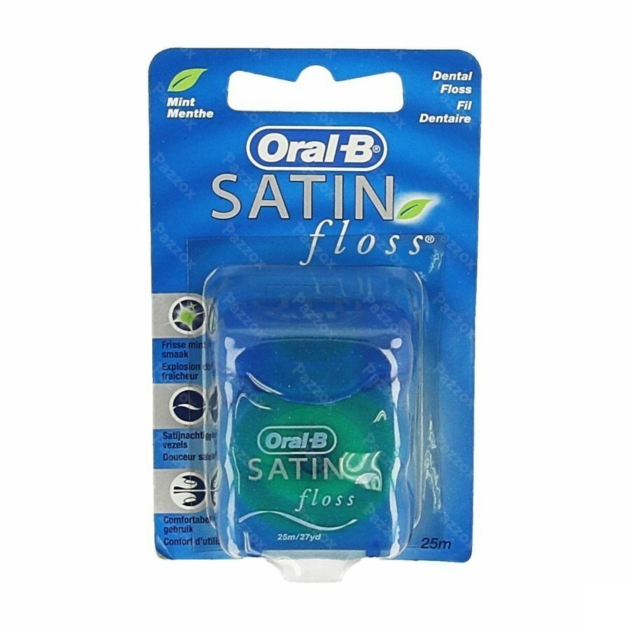 Oral-b Floss Satin Tape Mint Waxed 25m