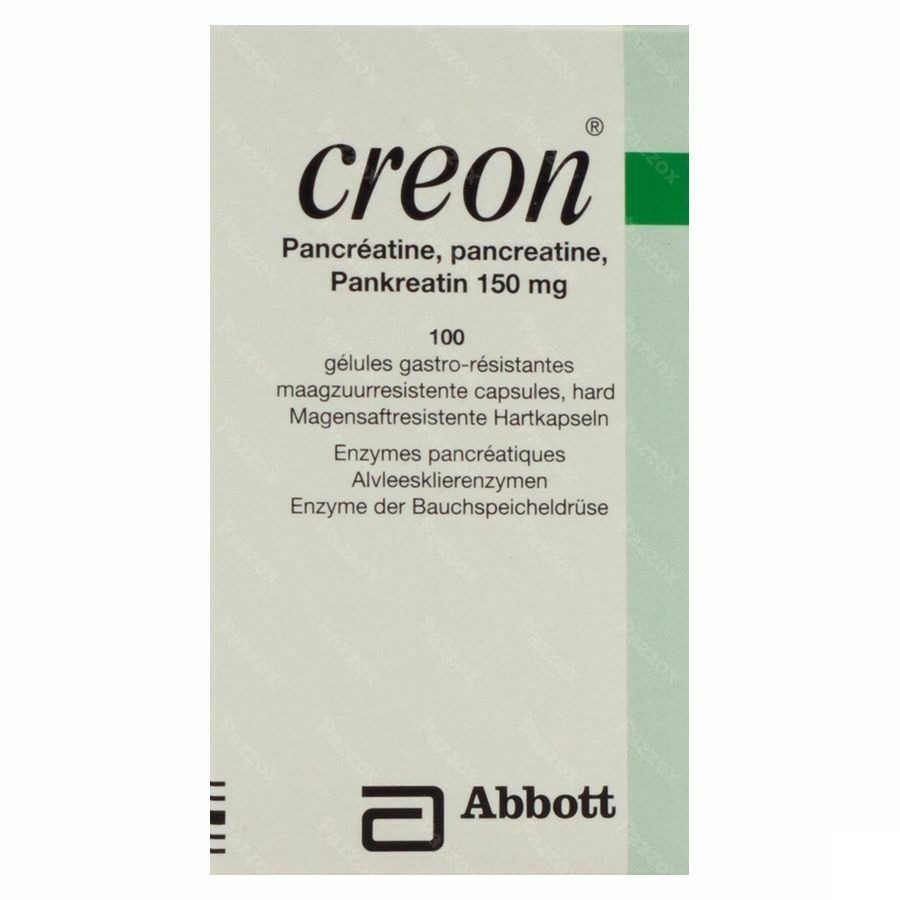 Creon 10000 Caps Maagsapresist Hard 100 X 150mg