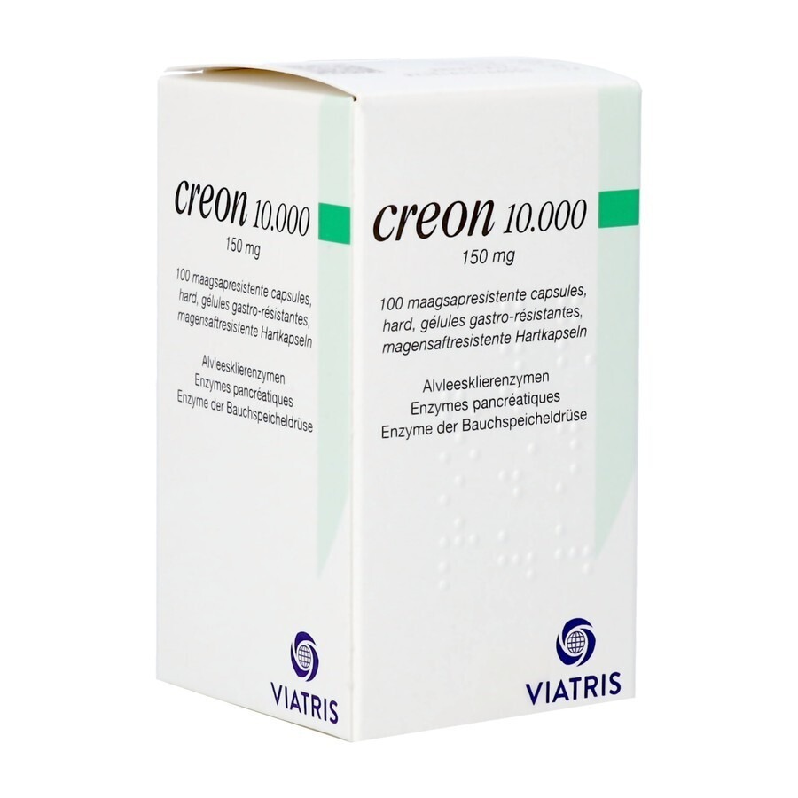 Creon 10000 Caps Maagsapresist Hard 100 X 150mg