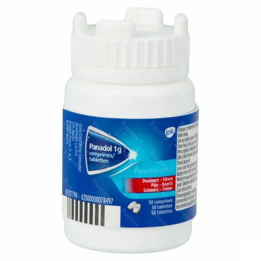 Panadol Bottle Tabl 50x1g