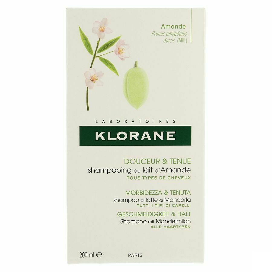 Klorane Shampoo Met Amandelmelk Verzachtend Effect Alle Haartypes 200ml
