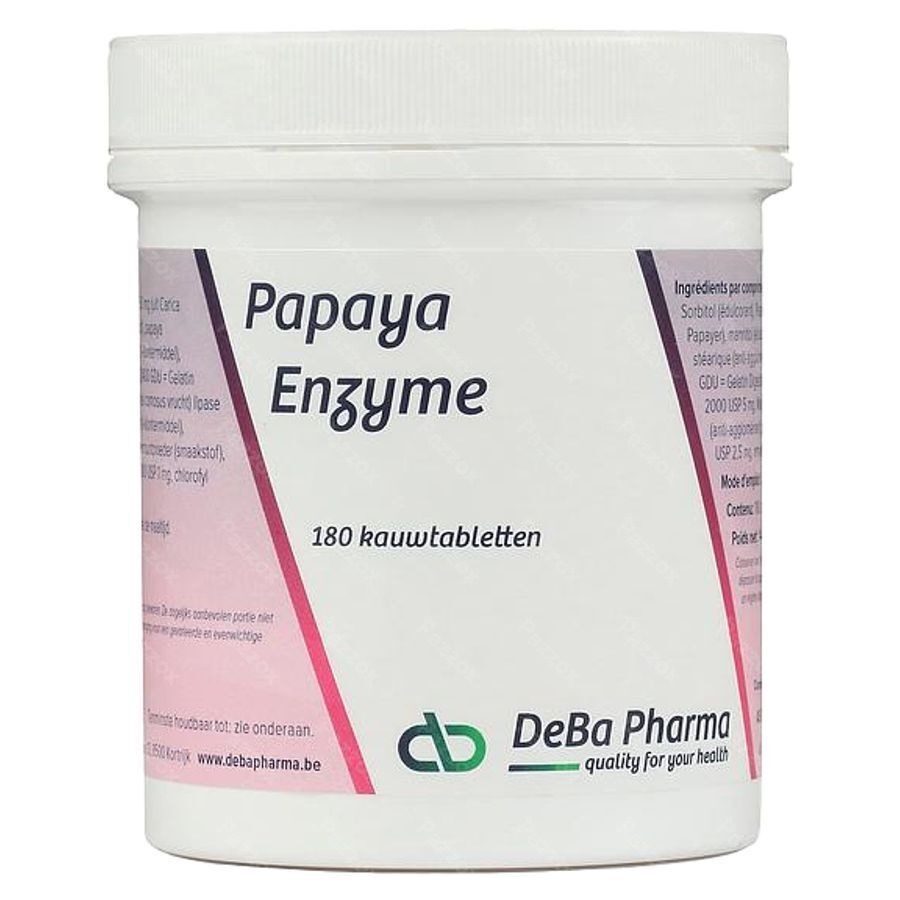 DebaPharma Papaya Enzyme 180 Kauwtabletten