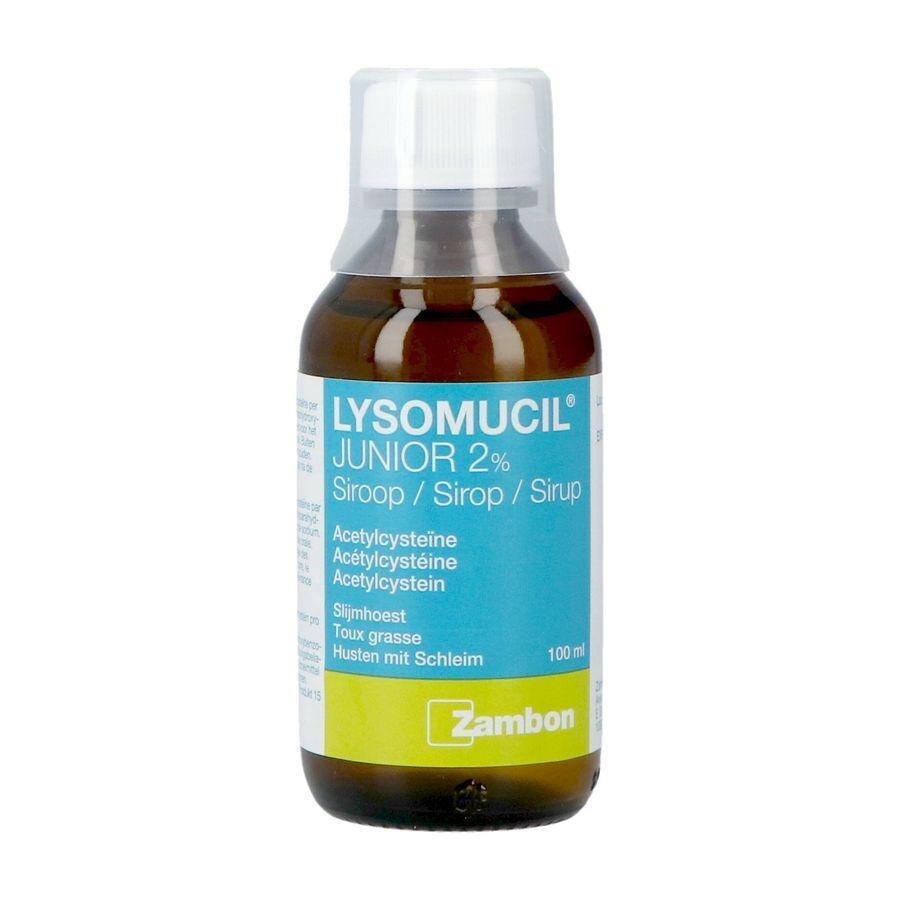 Lysomucil Junior 2% Slijmhoest en Vastzittende Hoest Hoestsiroop 100ml
