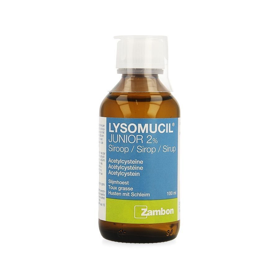 Lysomucil Junior 2% Slijmhoest en Vastzittende Hoest Hoestsiroop 100ml