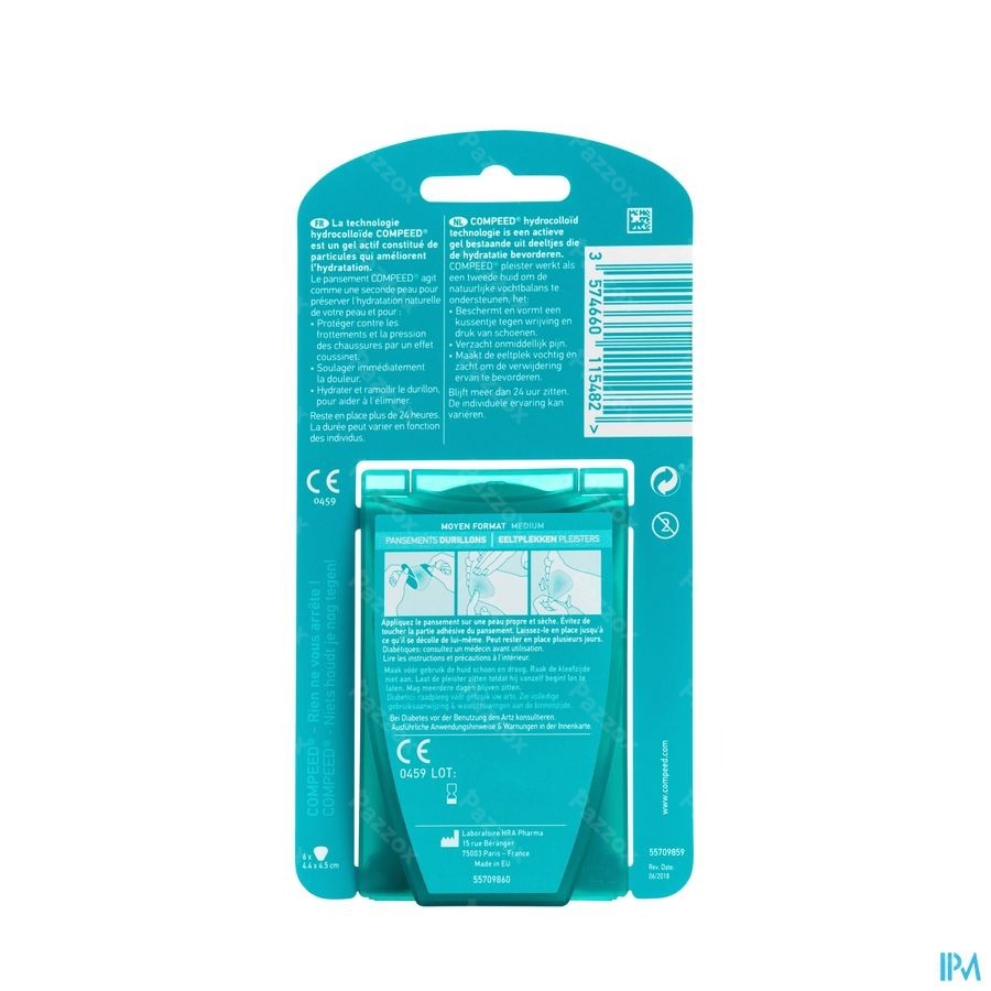 Compeed Pleister Eeltplekken Voet Medium 6 Stuks