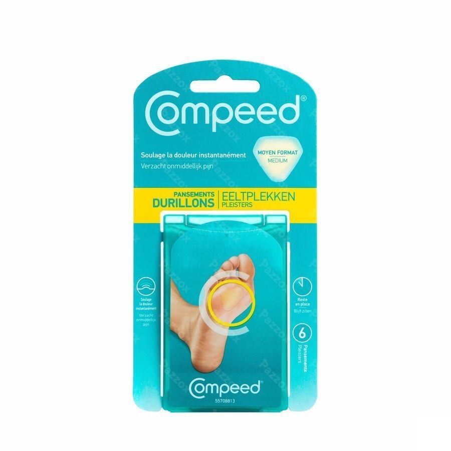Compeed Pleister Eeltplekken Voet Medium 6 Stuks