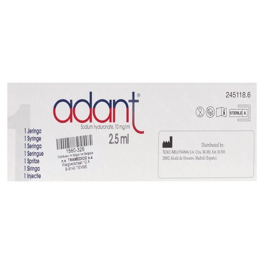 Adant Opl 1% Inj Intra Articul. 1 X 2,5ml
