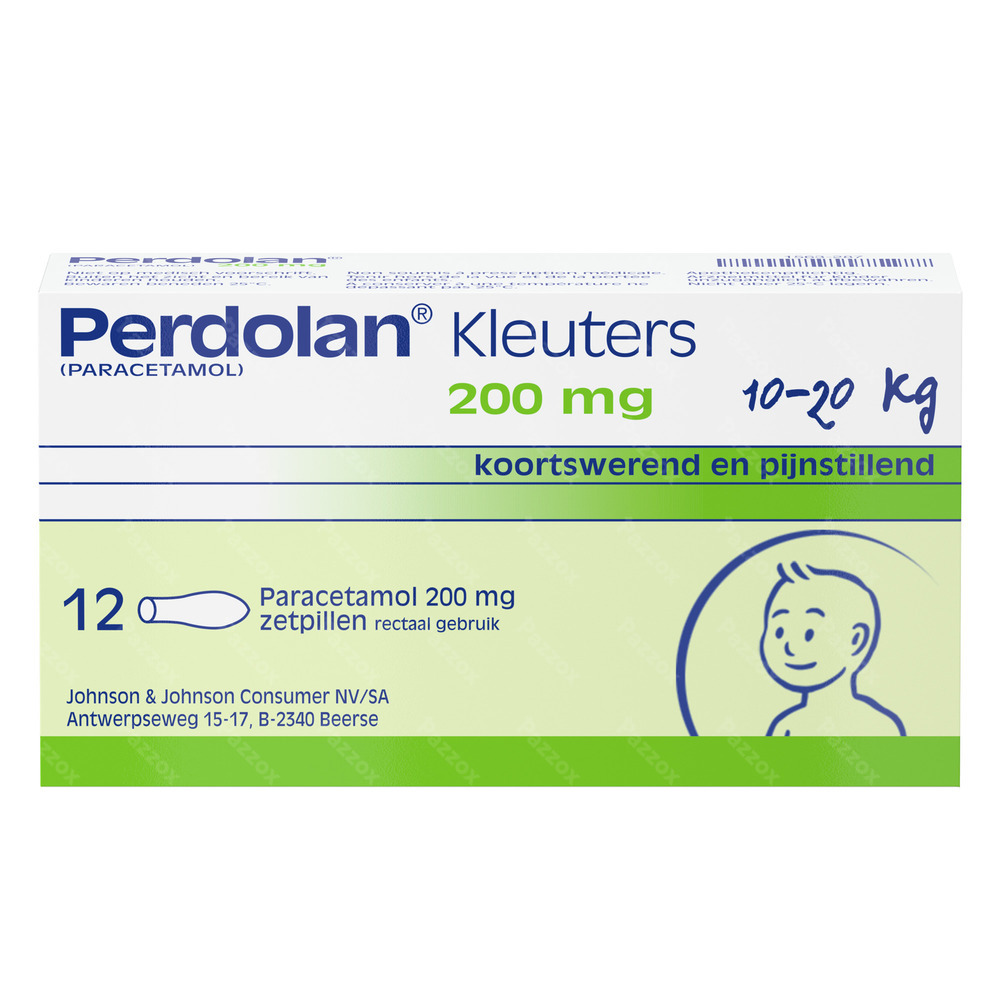 Perdolan Kleuters Zetpillen 12x200mg
