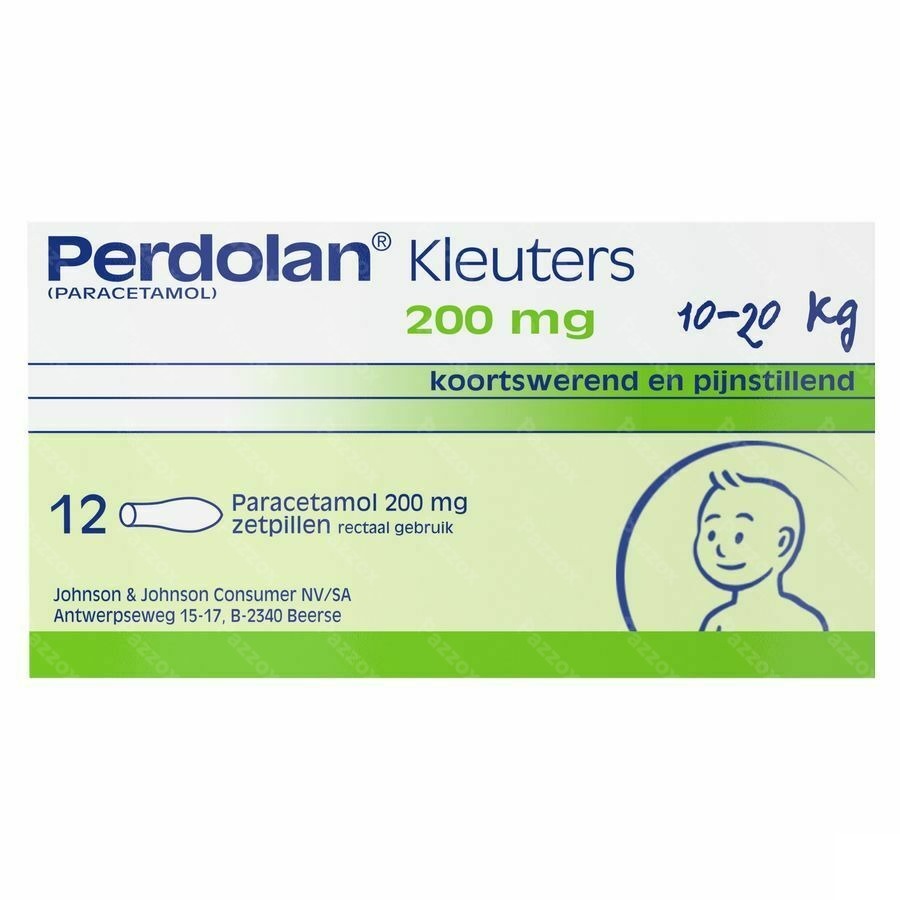 Perdolan Kleuters Zetpillen 12x200mg