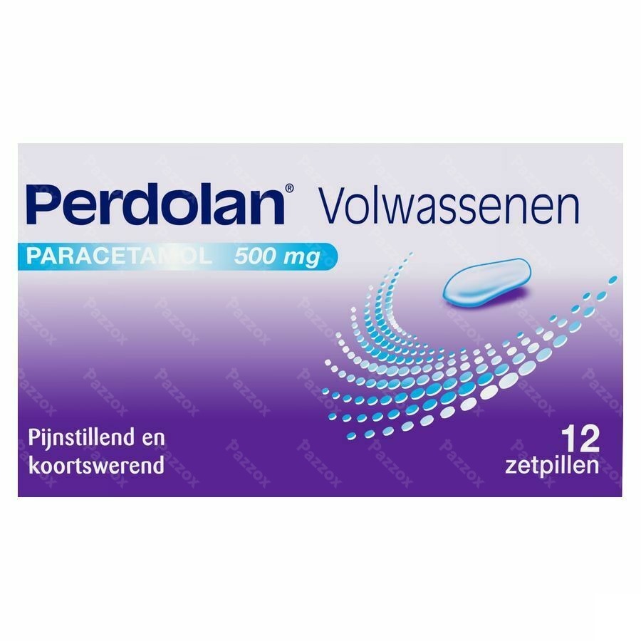 Perdolan Volwassenen Zetpillen 12x500mg