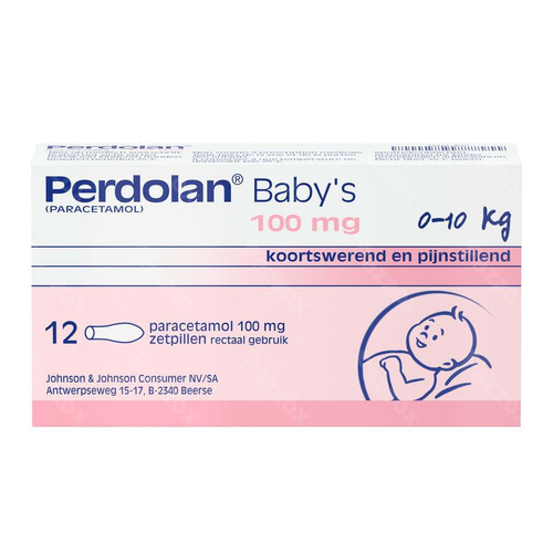 Perdolan Baby's zetpillen Koortswerend en Pijnstillend 12x100mg