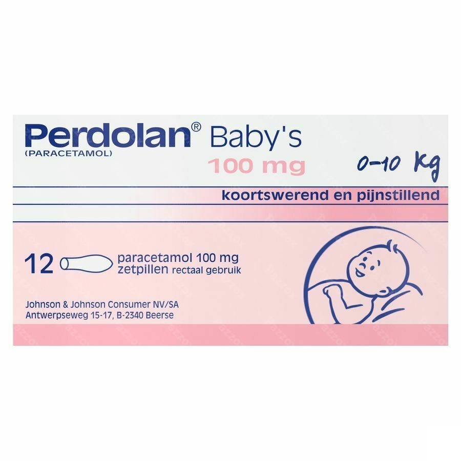 Perdolan Baby's zetpillen Koortswerend en Pijnstillend 12x100mg