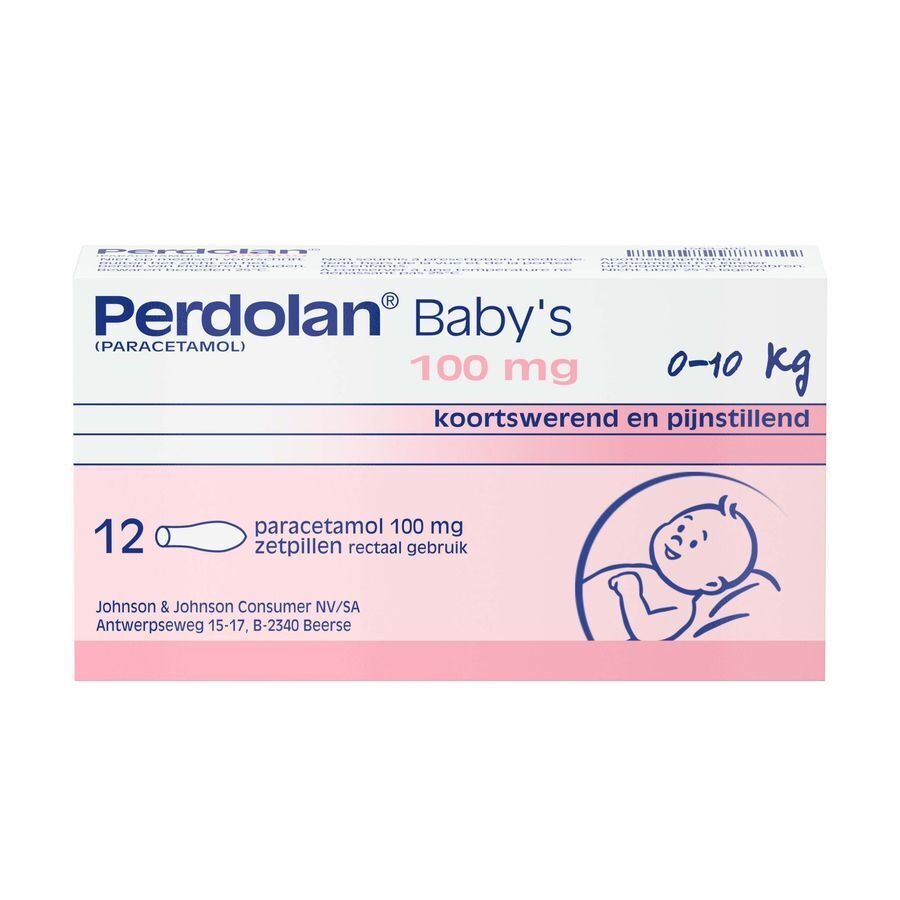 Perdolan Baby's zetpillen Koortswerend en Pijnstillend 12x100mg