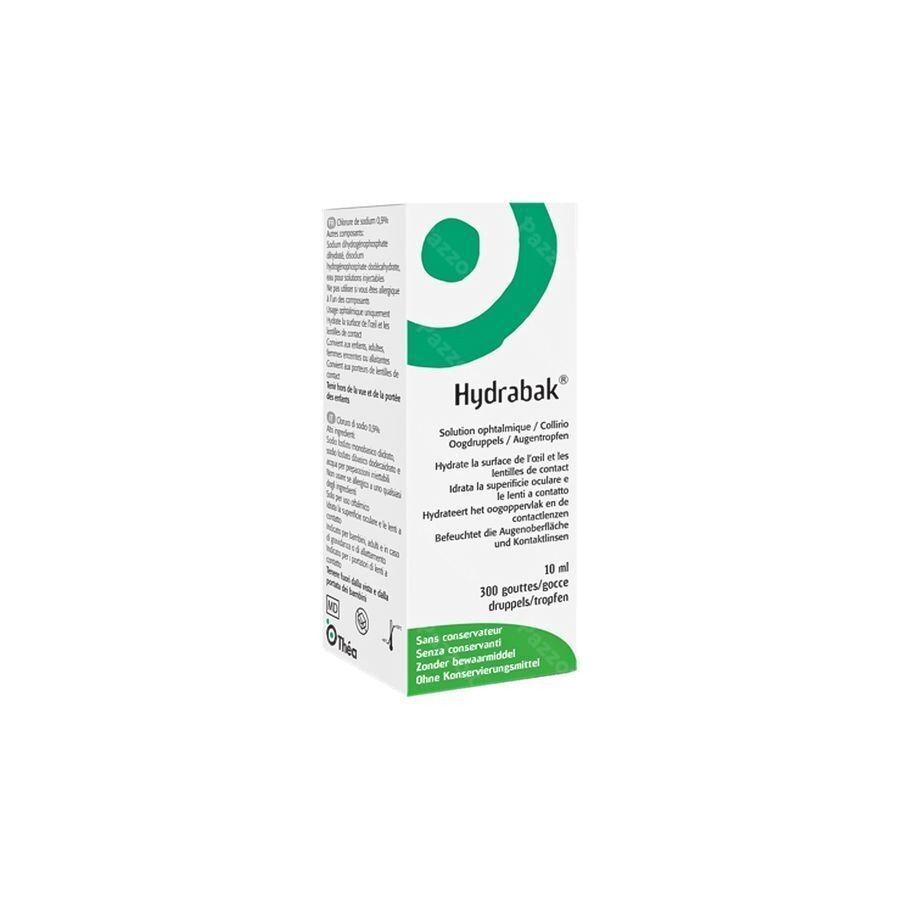 Hydrabak Oogdruppels Hydra Nacl Z/bewaarmiddel10ml