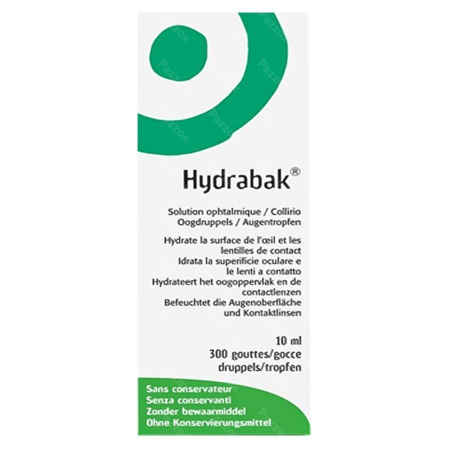 Hydrabak Oogdruppels Hydra Nacl Z/bewaarmiddel10ml