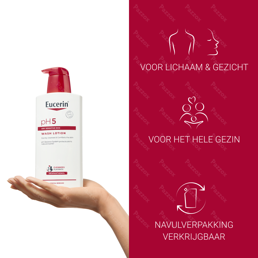 Eucerin pH5 Waslotion Droge en Gevoelige Huid Pompfles 400ml