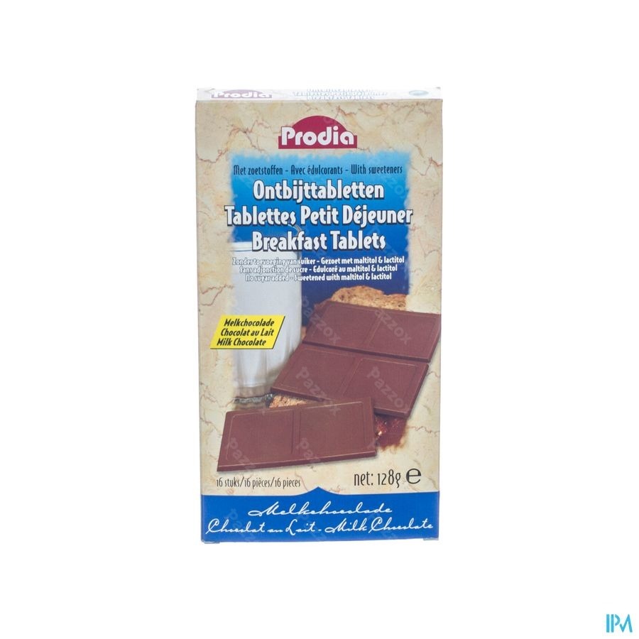 Prodia Ontbijttablet Melkchoco 16x8g 5895 Revogan
