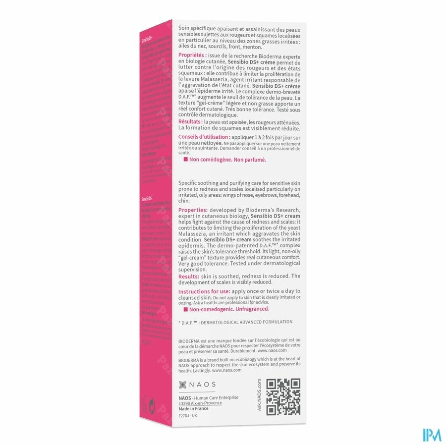 Bioderma Sensibio Ds+ Crème Gevoelige Huid 40ml