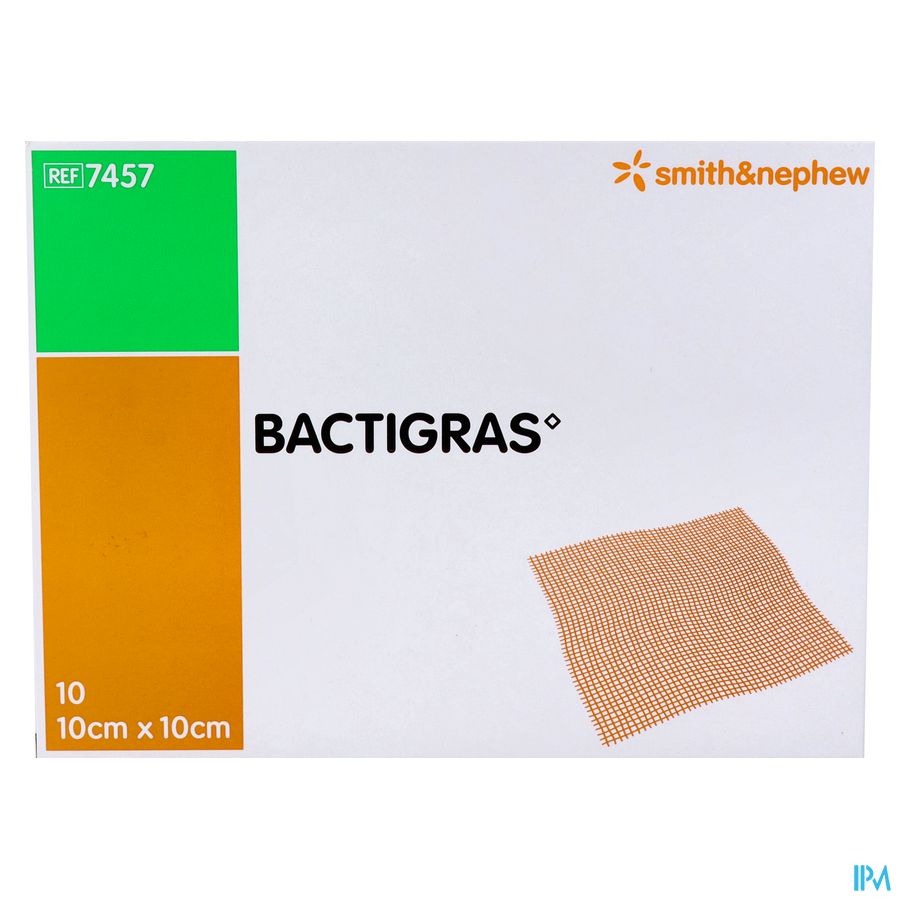 Bactigras Verband 10cmx10cm 10 7457