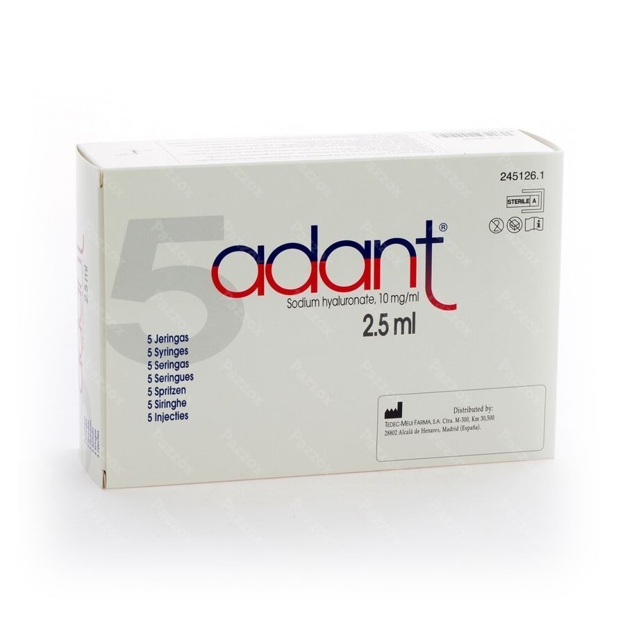 Adant Opl 1% Inj Intra Articul. 5x2,5ml/3ml Spuit