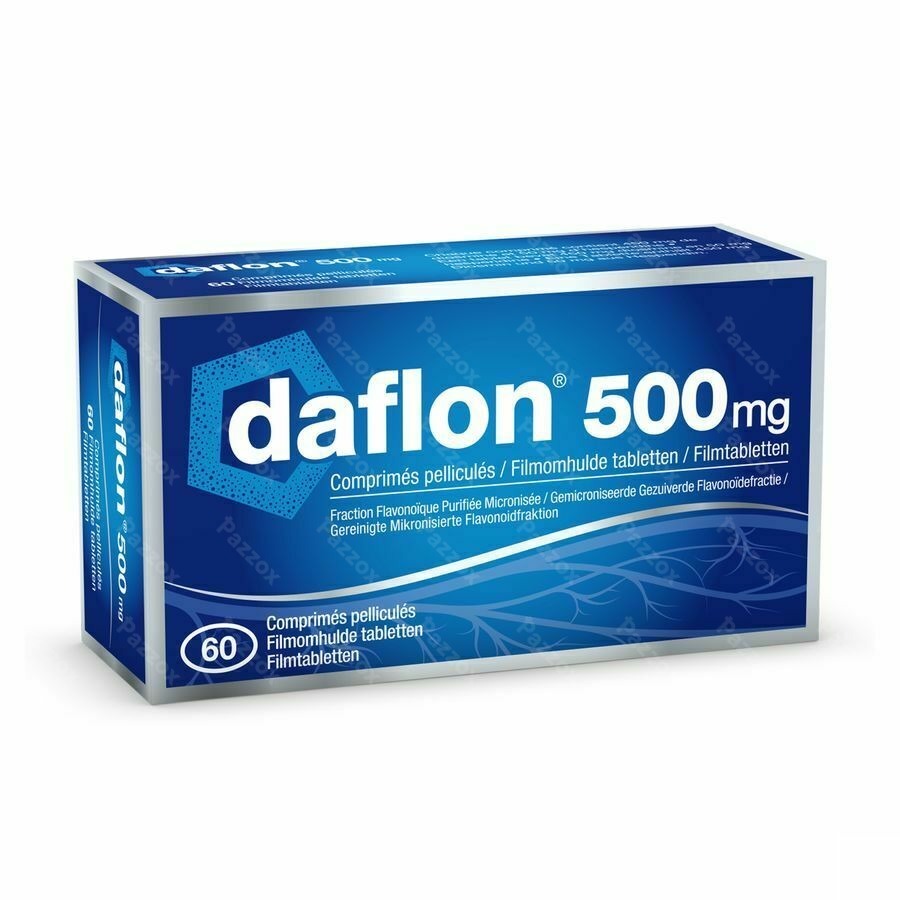 Daflon 500mg Bloedsomloop/Aambeien 60 Tabletten