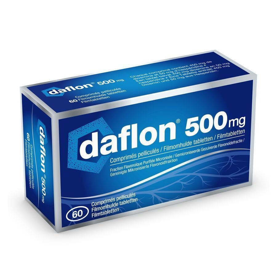 Daflon 500mg Bloedsomloop/Aambeien 60 Tabletten