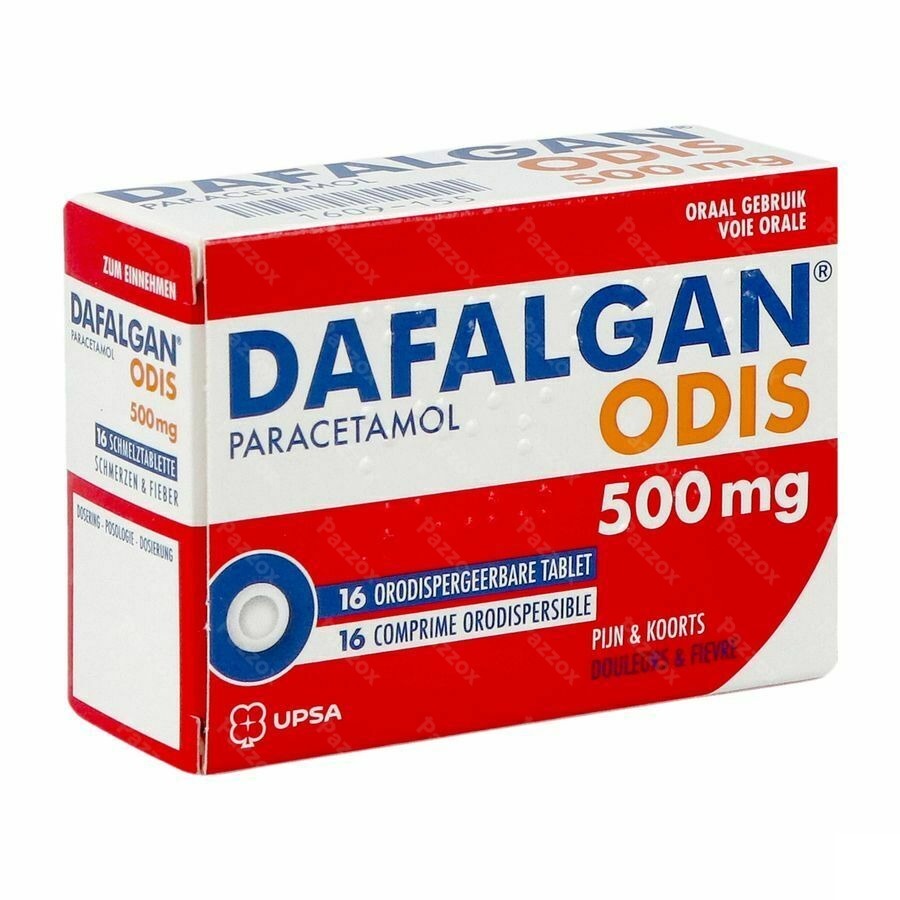 Dafalgan Odis 500mg 16 Orodispergeerbare Tabletten