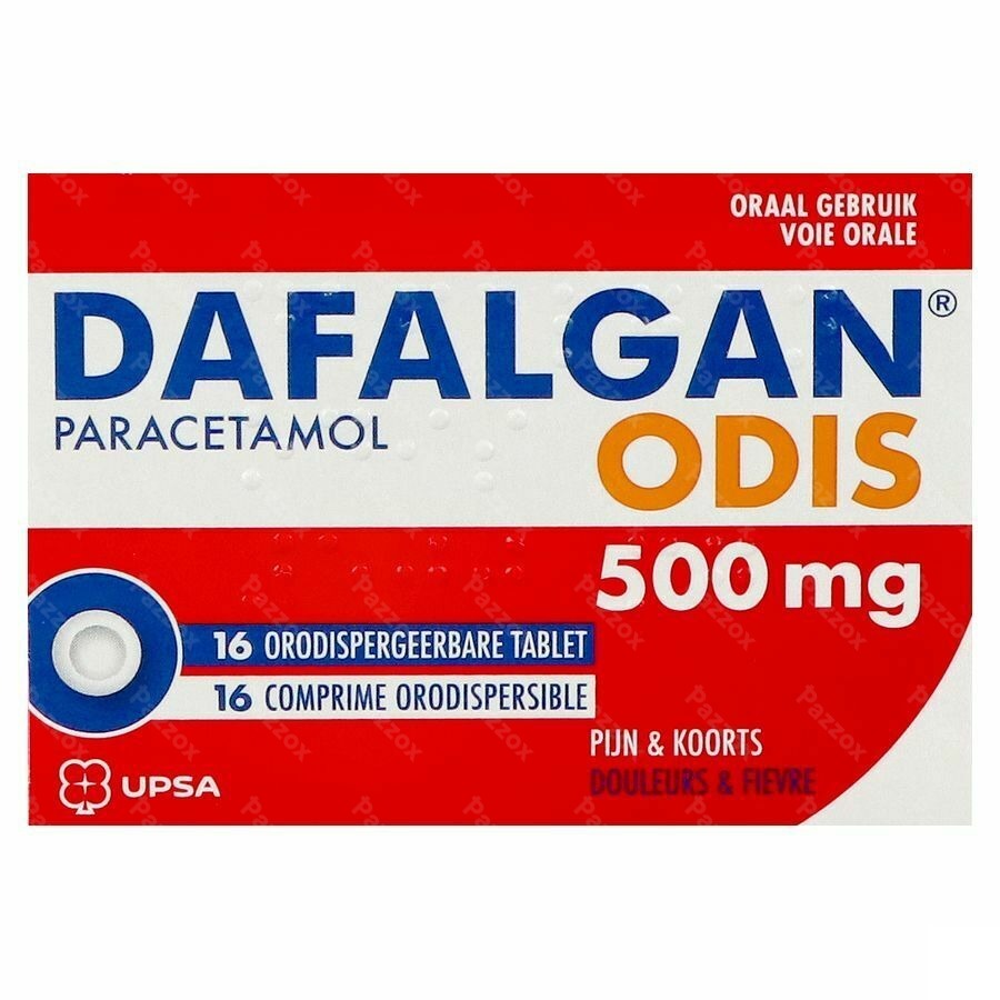 Dafalgan Odis 500mg 16 Orodispergeerbare Tabletten