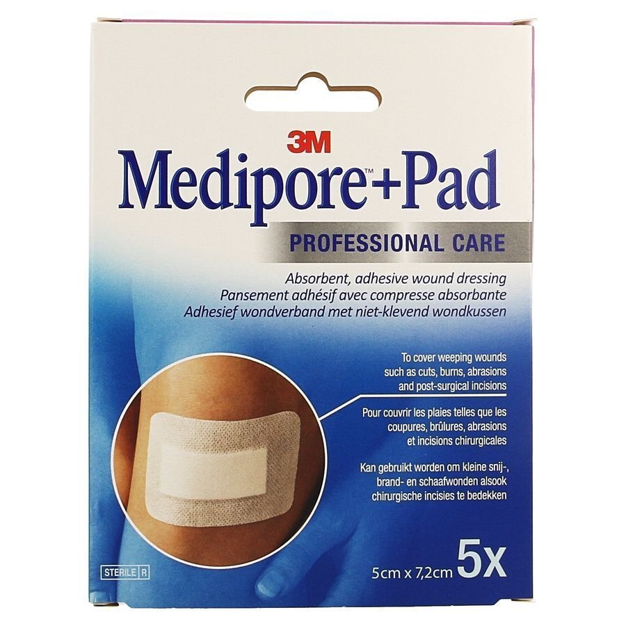Medipore + Pad 3m 5x 7,2cm 5 3562p
