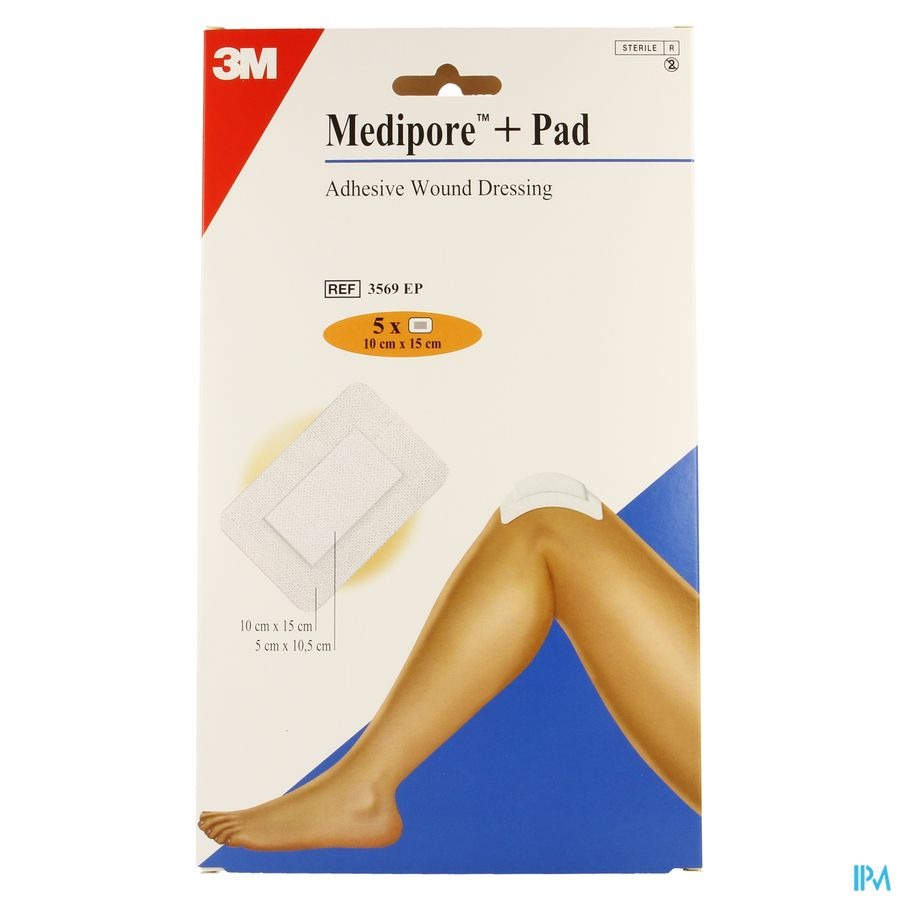 Medipore + Pad 3m 10x15,0cm 5 3569p